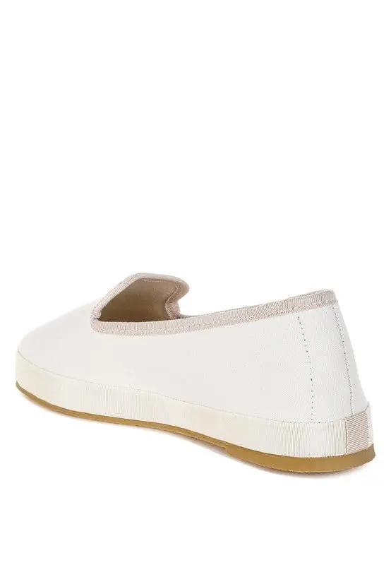 Moshka Round Toe Canvas Slip-On Loafers for Everyday Style - Love Salve